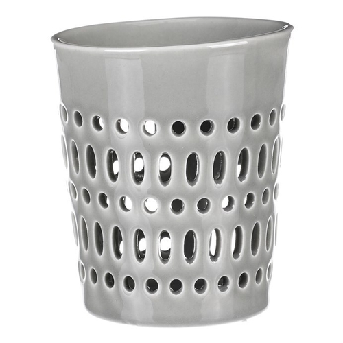 Aromalampa - porcelánová, otvory po obvodu, barva šedá