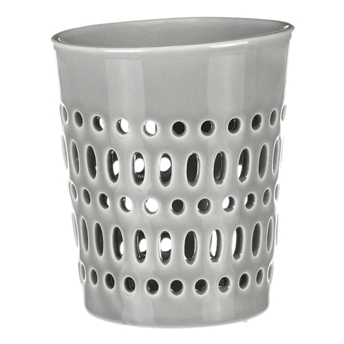 Aromalampa - porcelánová, otvory po obvodu, barva šedá