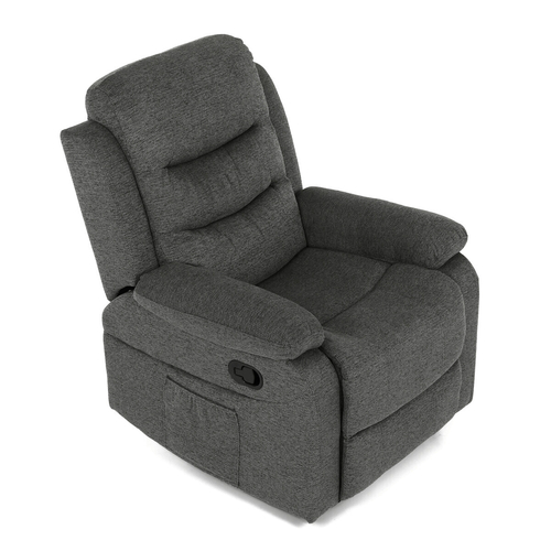 Polohovací křeslo, šedá, látka, TV-4086 GREY2