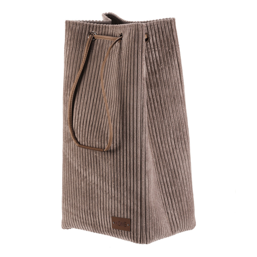 Koš prádelní - manšestr, stahovací, šedá barva