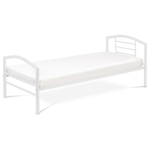 Jednolůžková postel 94x207cm, kov, bílá, BED-1900 WT