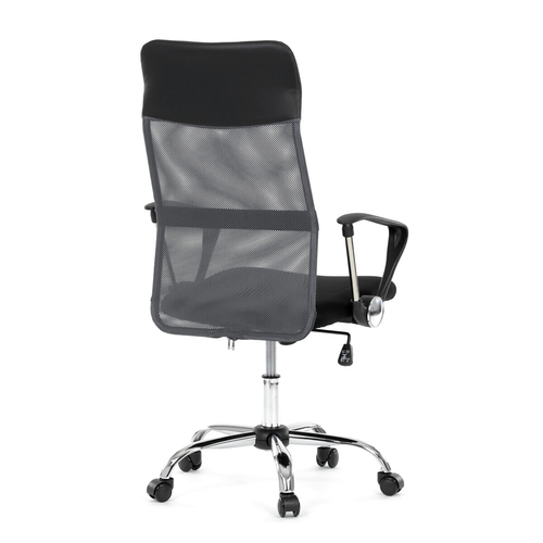Kancelářská židle, houpací mechanismus, šedá síťovina, KA-E305 GREY