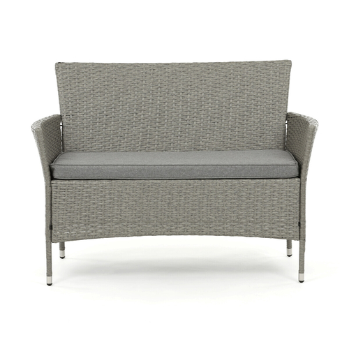 Zahradní sestava 100x60x69cm, polyratan, šedá, AZS-A1442 GREY