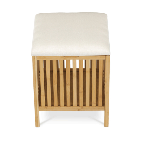 Taburet s úložným prostorem, bambus, přírodní, DR-B066 NAT