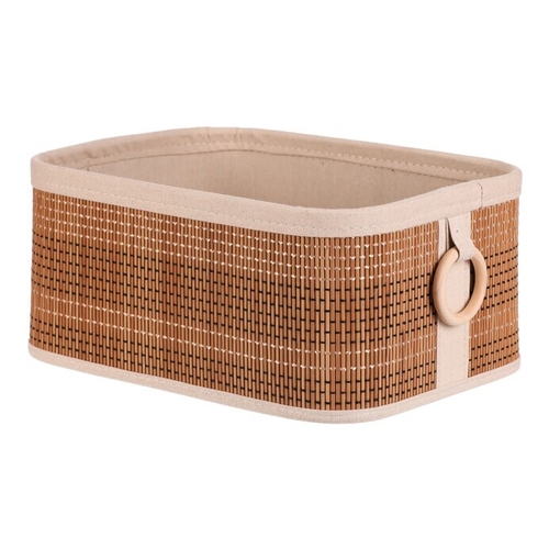 Koš regálový a prádelní - bambus, přírodní, cena za sadu 6 ks