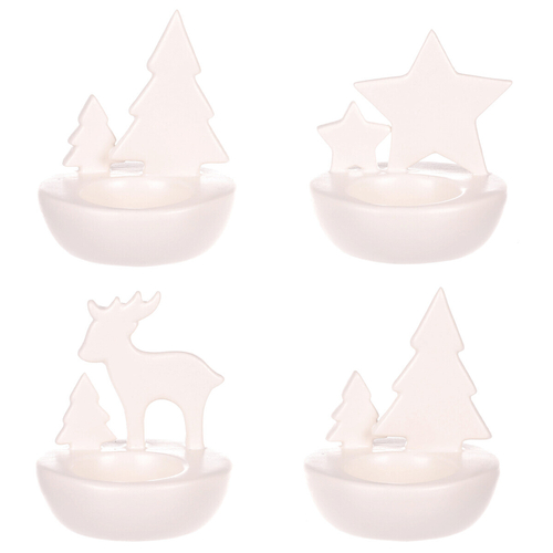 Svícen porcelánový - na čajovou svíčku, mix 3 druhů, cena za 1 ks