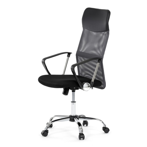 Kancelářská židle, houpací mechanismus, šedá síťovina, KA-E305 GREY