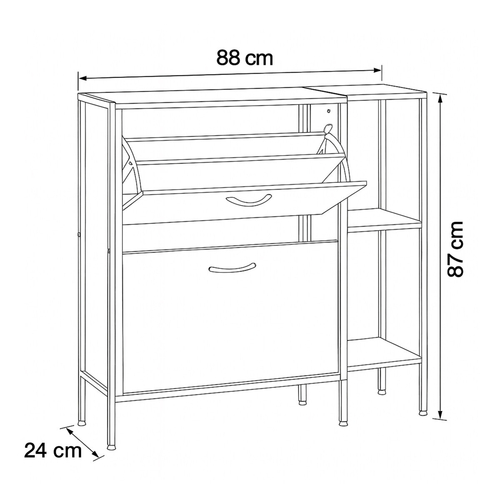 Botník, mdf, hnědá, ABO-G1008 OAK