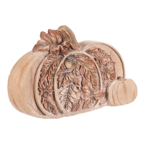 Dýně - dekorace s osvětlením, magnesium, imitace dřeva