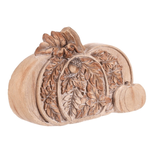 Dýně - dekorace s osvětlením, magnesium, imitace dřeva