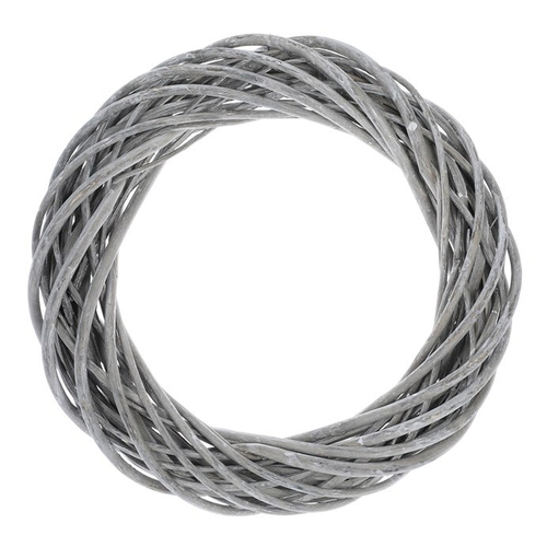 Věnec proutěný - pr. 30 cm, šedá barva