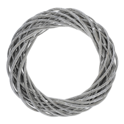 Věnec proutěný - pr. 30 cm, šedá barva