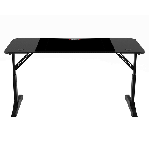 Pevný herní stůl 140x60cm, RGB LED, výběr výšky, melamin LT-H1214 BK
