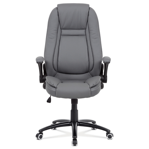 Kancelářské křeslo, houpací mechanismus, šedá ekokůže, KA-G301 GREY