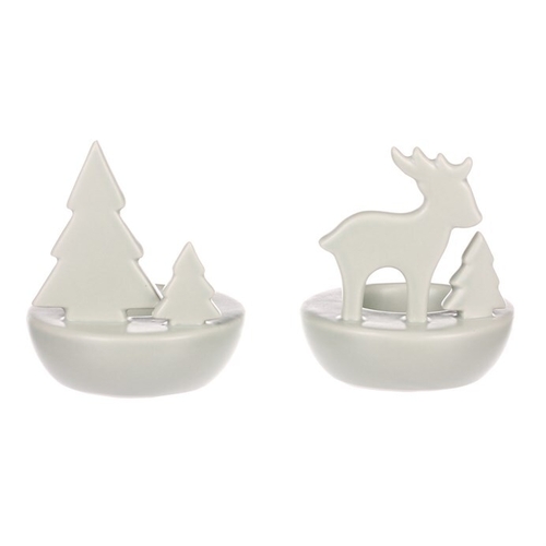 Svícen porcelánový - na čajovou svíčku, mix 3 druhů, cena za 1 ks
