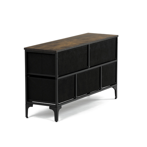 Komoda 103x30x56cm, mdf, vícebarevná, AUK-W2103 BK
