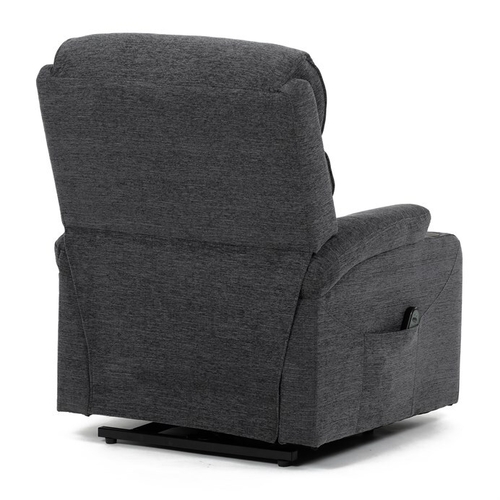Polohovací křeslo, elektrické kabelové ovládání, šedá, látka, TV-S8348 GREY2