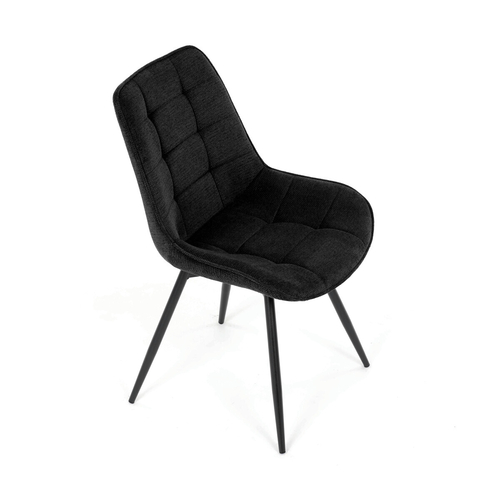 Jídelní židle otočná 180°, černá, látka, HC-T1130 BK2