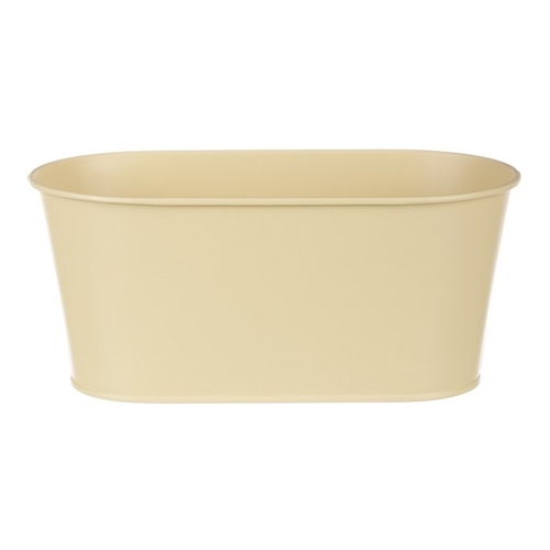 Truhlík kovový - motiv kvetoucího máku, žlutý