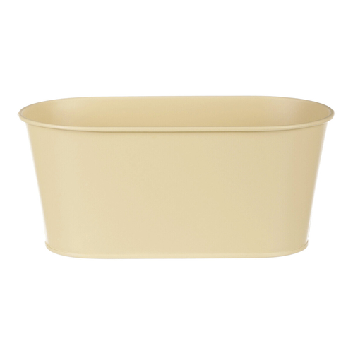 Truhlík kovový - motiv kvetoucího máku, žlutý