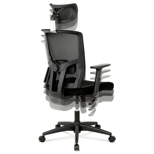 Kancelářská židle, houpací mechanismus, černá síťovina, KA-B1013 BK