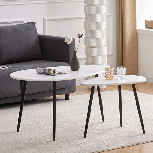 Odkládací stolek 100x60x50cm, mdf, bílá, AF-3012 WT