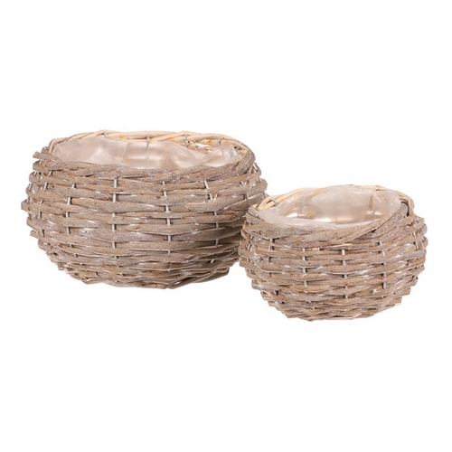 Obal proutěný - béžová barva, cena za sadu 2 ks