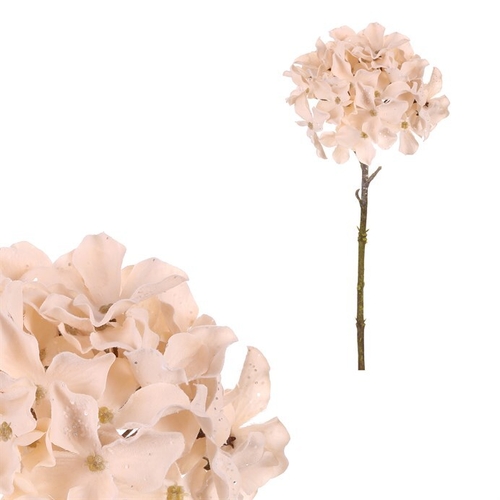 Hortenzie - umělá řezaná květina, krémová