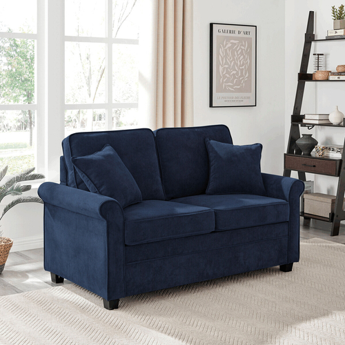 Dvoumístná pohovka, modrá, manšestrová látka, ASB-4170 BLUE2