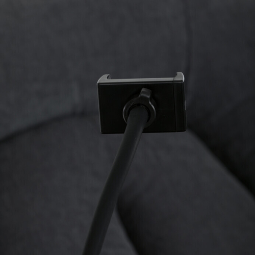 Polohovací křeslo, elektrické zabudované ovládání, šedá, látka, TV-7089 GREY2