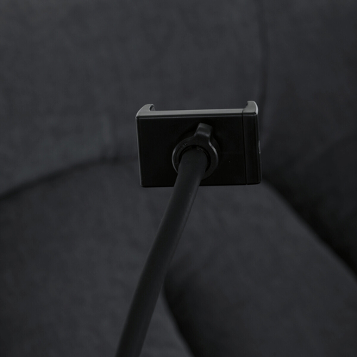 Polohovací křeslo, elektrické zabudované ovládání, šedá, látka, TV-7089 GREY2