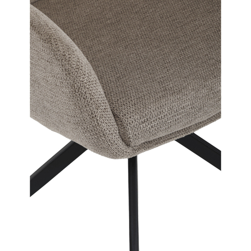 Jídelní židle otočná 180°, béžová, látka, DCH-P3174 LAN2