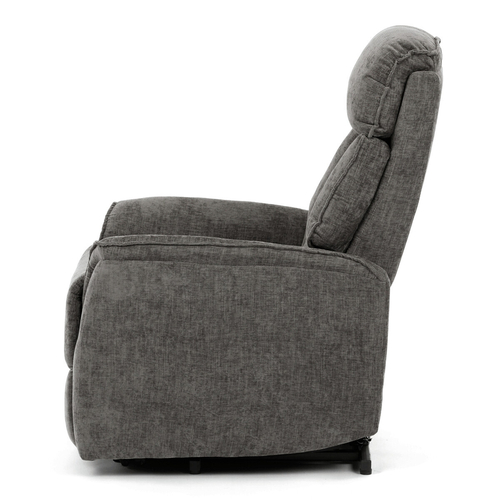 Polohovací křeslo, elektrické kabelové ovládání, šedá, látka, TV-H9727 GREY2