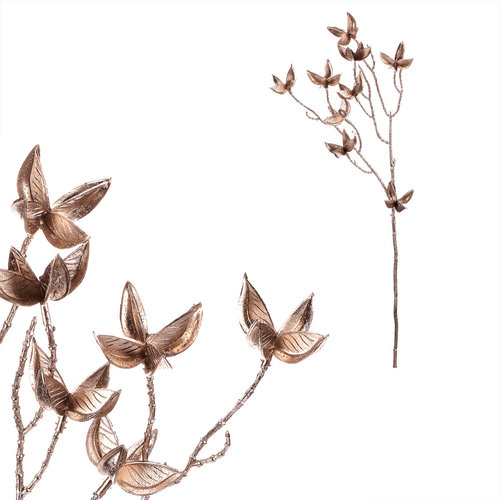 Bavlník - umělá větev, barva champagne