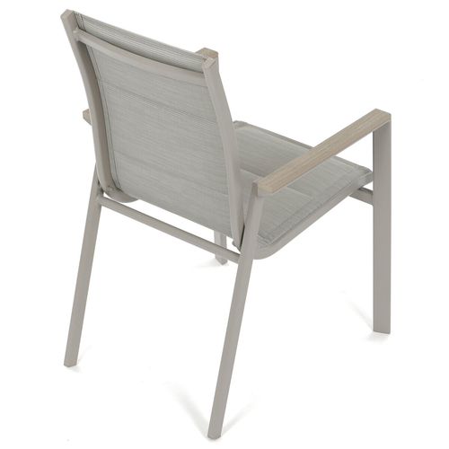 Zahradní židle, hliník, síťovina, béžová, AZC-S1110 GREY