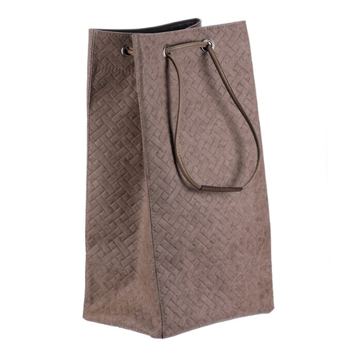 Koš prádelní - látkový, stahovací, hnědá barva