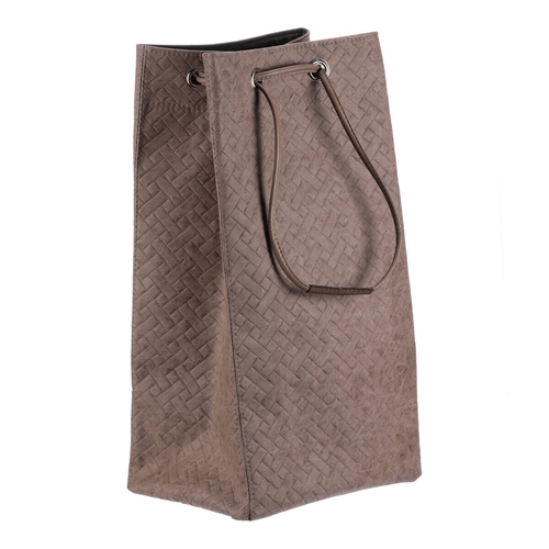 Koš prádelní - látkový, stahovací, hnědá barva