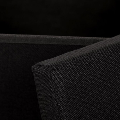 Taburet s úložným prostorem, černá, látka, TAB-461 BK2