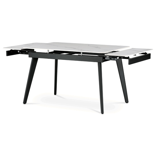 Jídelní stůl rozkládací 120-180x80 cm, keramika, mramor, HT-405M WT