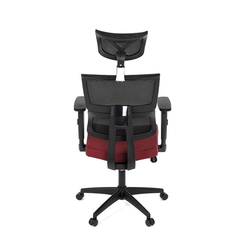 Kancelářská židle, houpací mechanismus, červená síťovina, KA-B1025 BOR