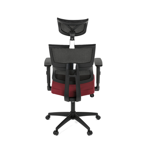 Kancelářská židle, houpací mechanismus, červená síťovina, KA-B1025 BOR