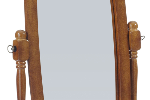 Zrcadlo stojací, v.151 cm, konstrukce z MDF, moření ořech