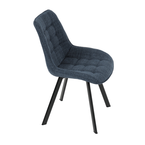 Jídelní židle, modrá, látka, HC-465 BLUE2
