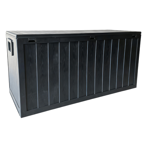Zahradní úložný box 112x49x54cm, plast, šedá, 280l, AZB-G2075 GREY