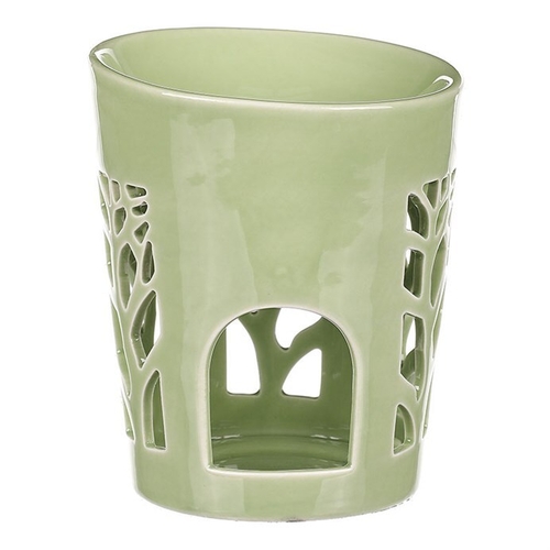 Aromalampa, motiv strom života, zelená barva, porcelán