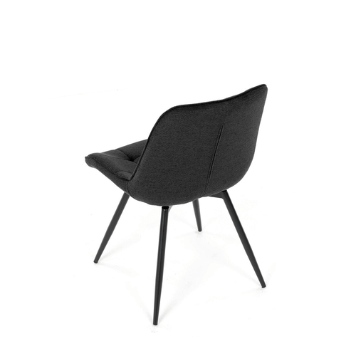 Jídelní židle otočná 180°, černá, látka, HC-T1130 BK2