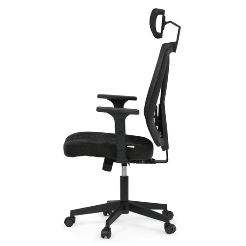 Kancelářská židle, houpací mechanismus, černá látka, KA-W3137 BK