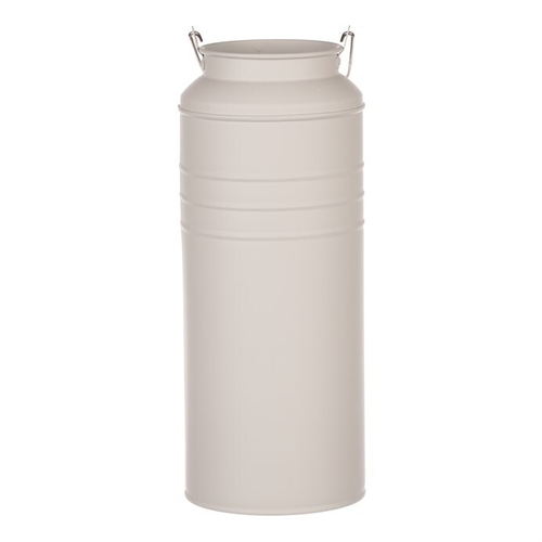 Váza kovová - tvar bandasky, barva šedá