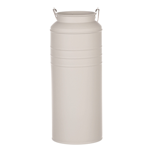 Váza kovová - tvar bandasky, barva šedá