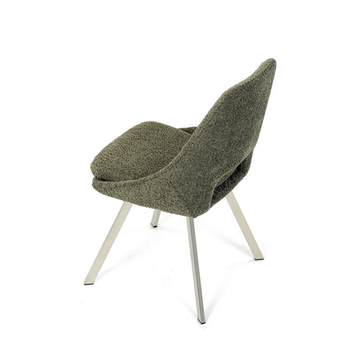 Jídelní židle, zelená, látka bouclé, DCL-W1174 GRN2